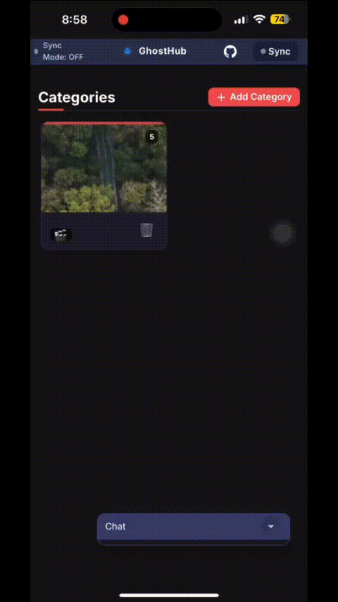 A glimpse of GhostHub in action